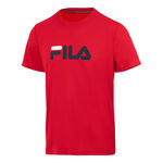 Fila Kleding Fila   Logo T-shirt - rood, zwart