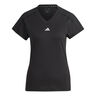 Essentials AEROREADY Train Minimal Branding V-Neck T-shirt Dames-Zwart