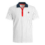 Fila Kleding Fila Stripes Polo Heren-Wit,Donkerblauw