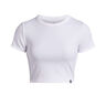 Rival Rib Baby T-shirt Dames-Wit