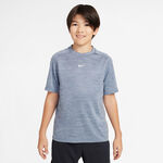 Nike Tenniskleding Nike Dri-Fit Multi Heather T-shirt Kinderen-Blaugrau