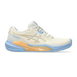 ASICS Padel schoenen ASICS Gel-Challenger 15 Padel Schoen Dames-Crème,Blauw-grijs