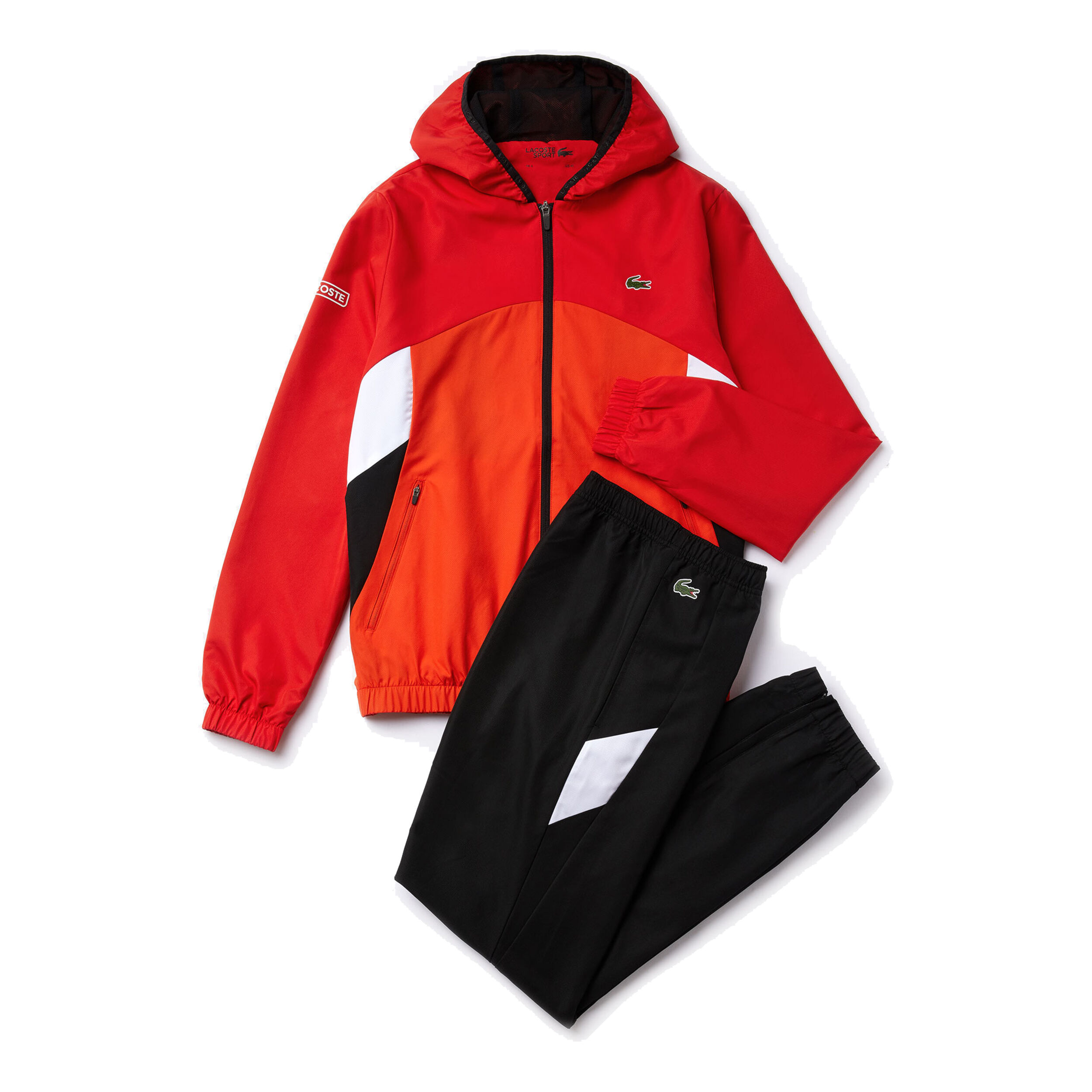 Lacoste trainingspak rood sales