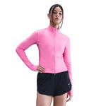 Nike Kleding Nike Swift Half-Zip Hardloopshirt Dames-Pink,Zilver