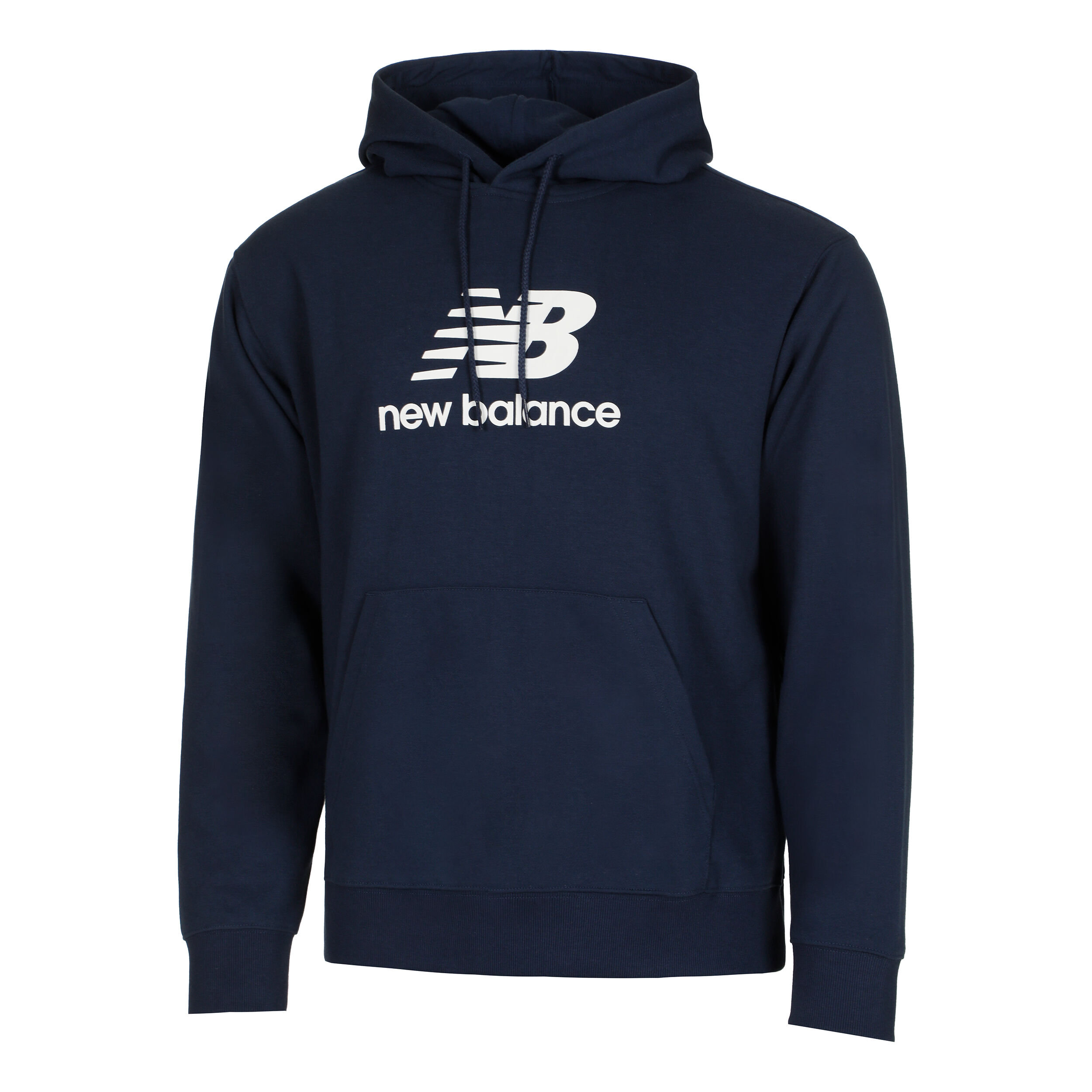 Buy New Balance Logo French Terry Hoodie Sweater Met Capuchon Heren Donkerblauw online Tennis Point NL