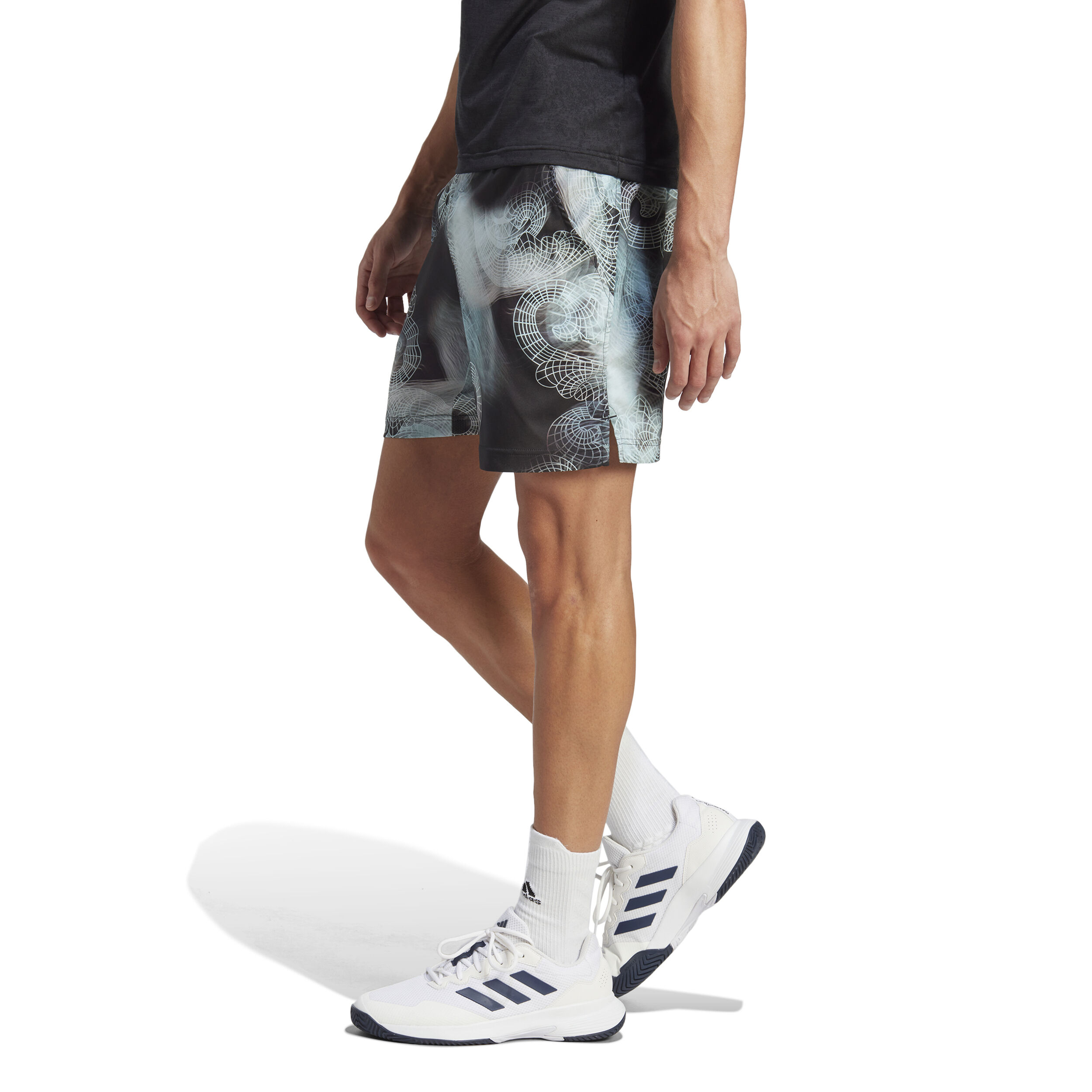 Printed Pro Shorts Heren Zwart Veelkleurig