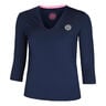 Crew V-Neck Longsleeve Dames-Donkerblauw
