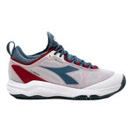 Diadora Tennisschoenen Diadora  Speed Blushield Fly 4 + Gravelschoen Heren-wit,petrolblauw