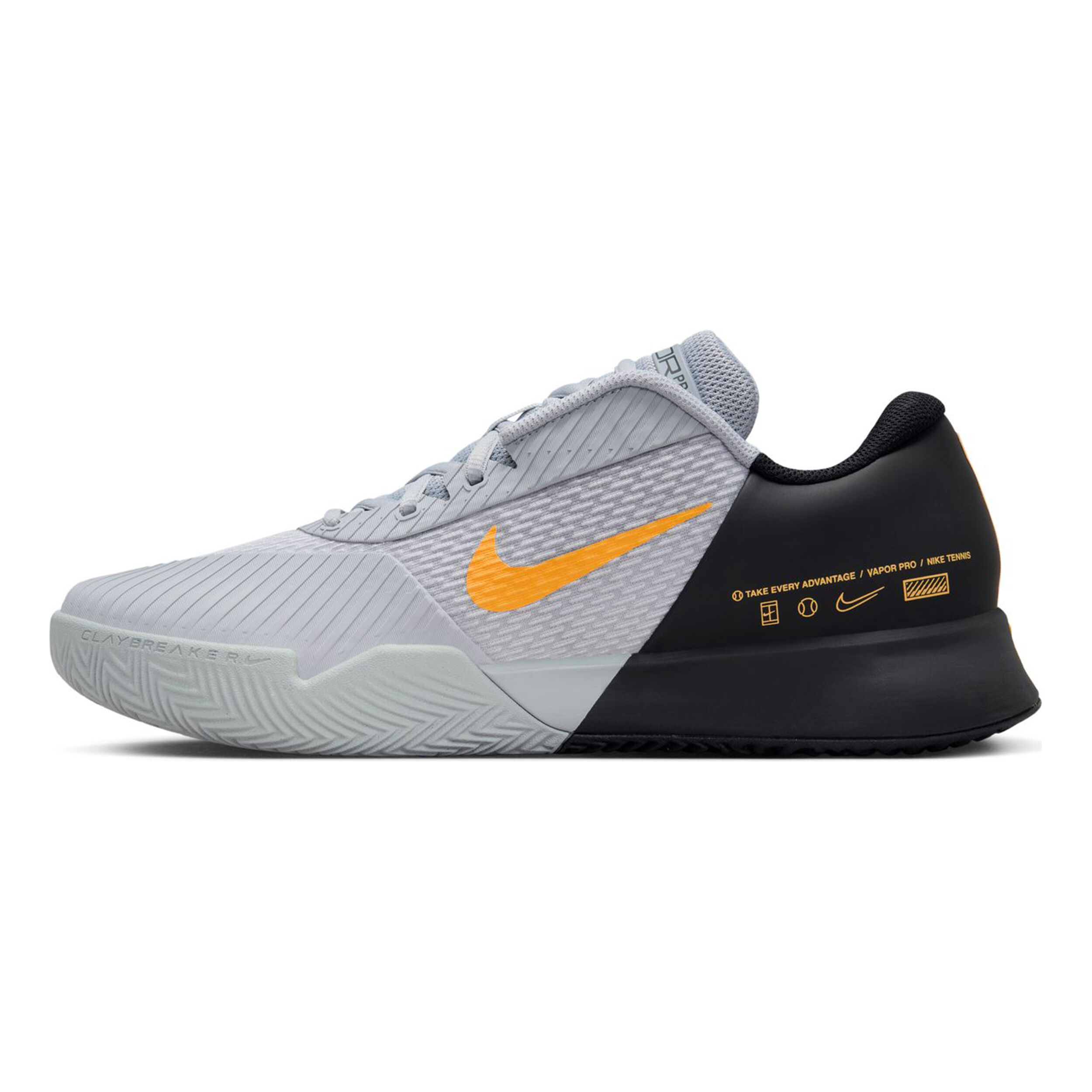 Buy Nike Air Zoom Vapor Pro 2 Gravelschoen Heren Grijs Oranje online Tennis Point NL