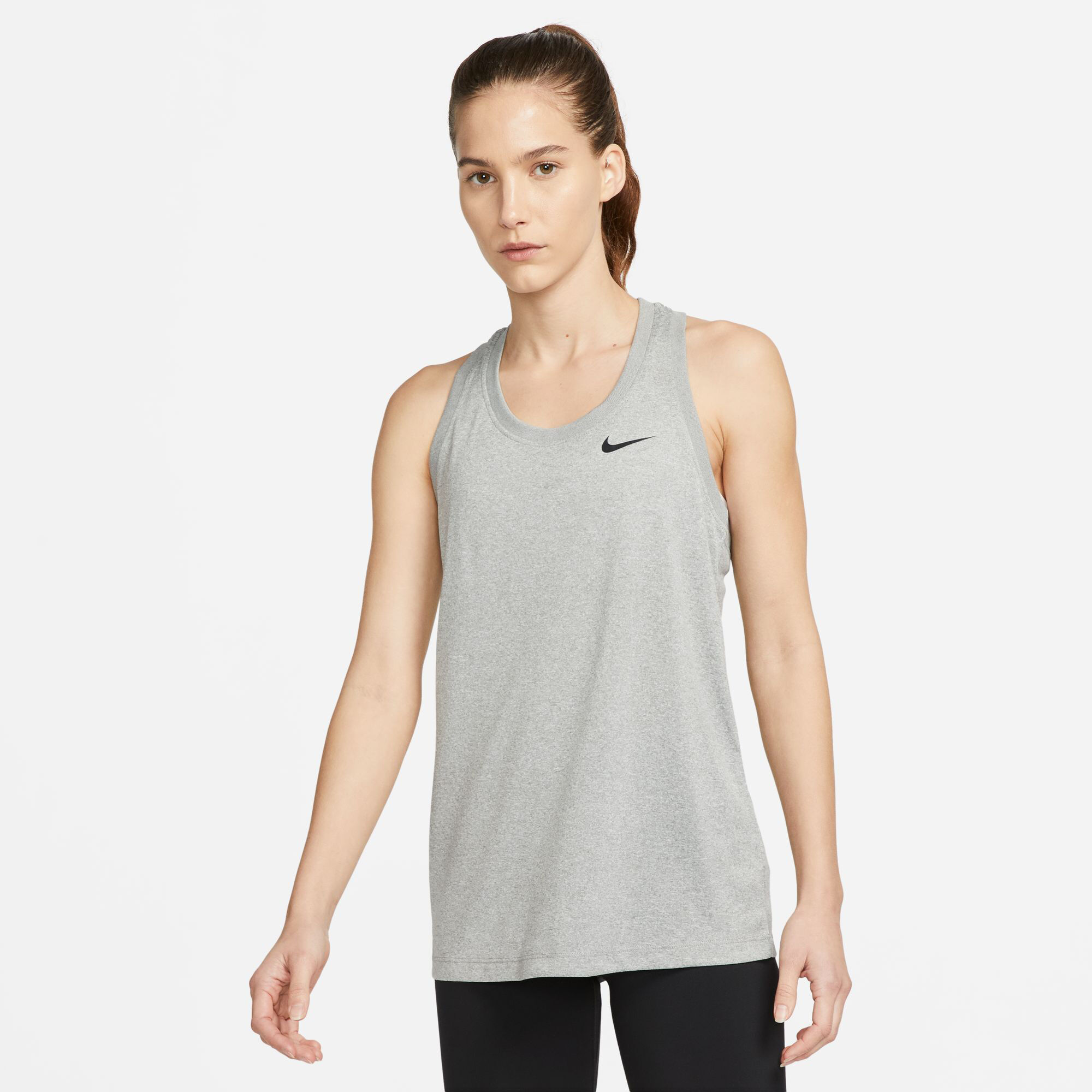 Buy Nike Dri Fit Regular Racerback Tanktop Dames Lichtgrijs online Tennis Point NL