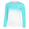 Crew Gradiant Longsleeve Dames-Turkoois,Wit