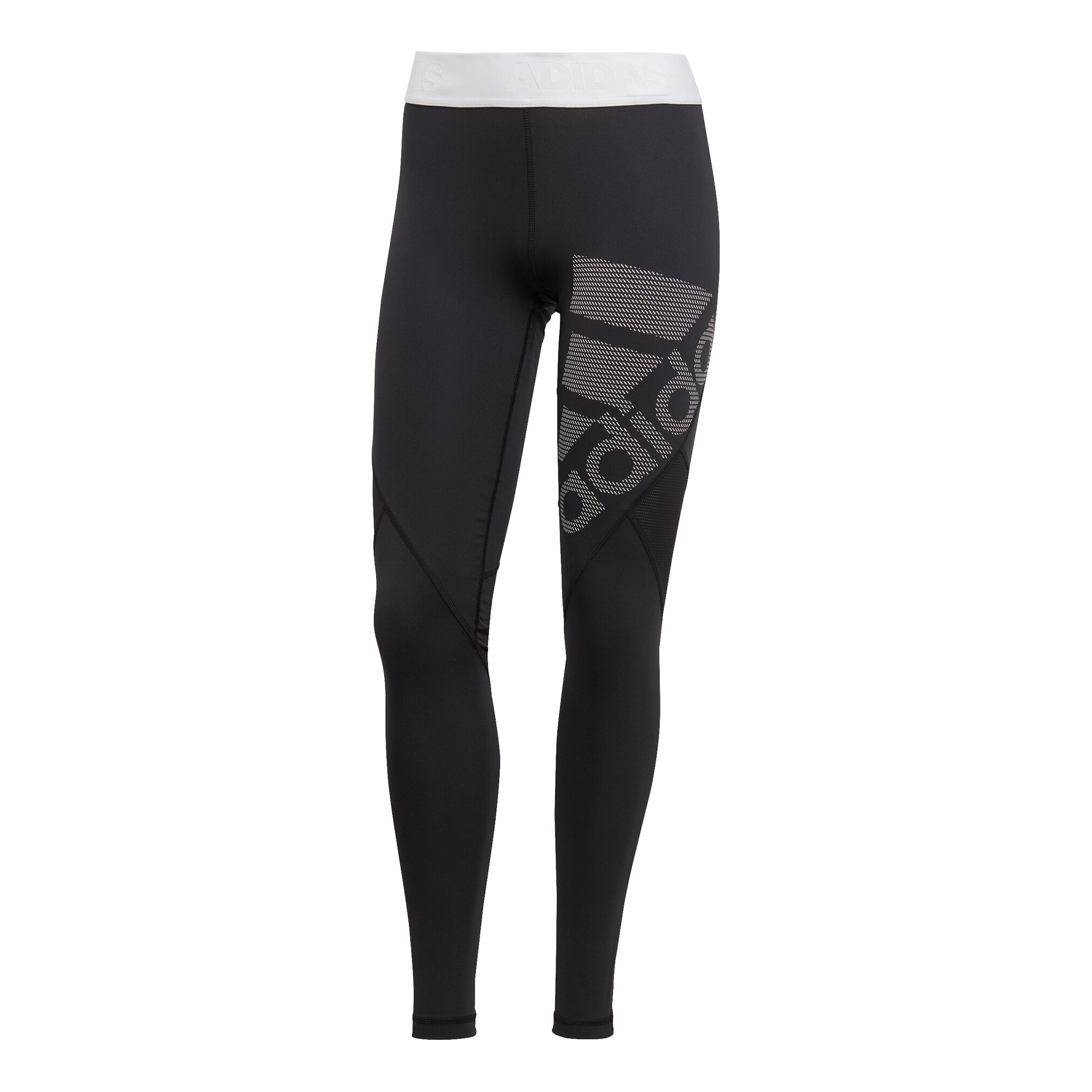 adidas AlphaSkin Sport Logo Pack Solid Tight Dames Zwart adidas AlphaSkin Sport Logo Pack Solid Tight Dames Zwart