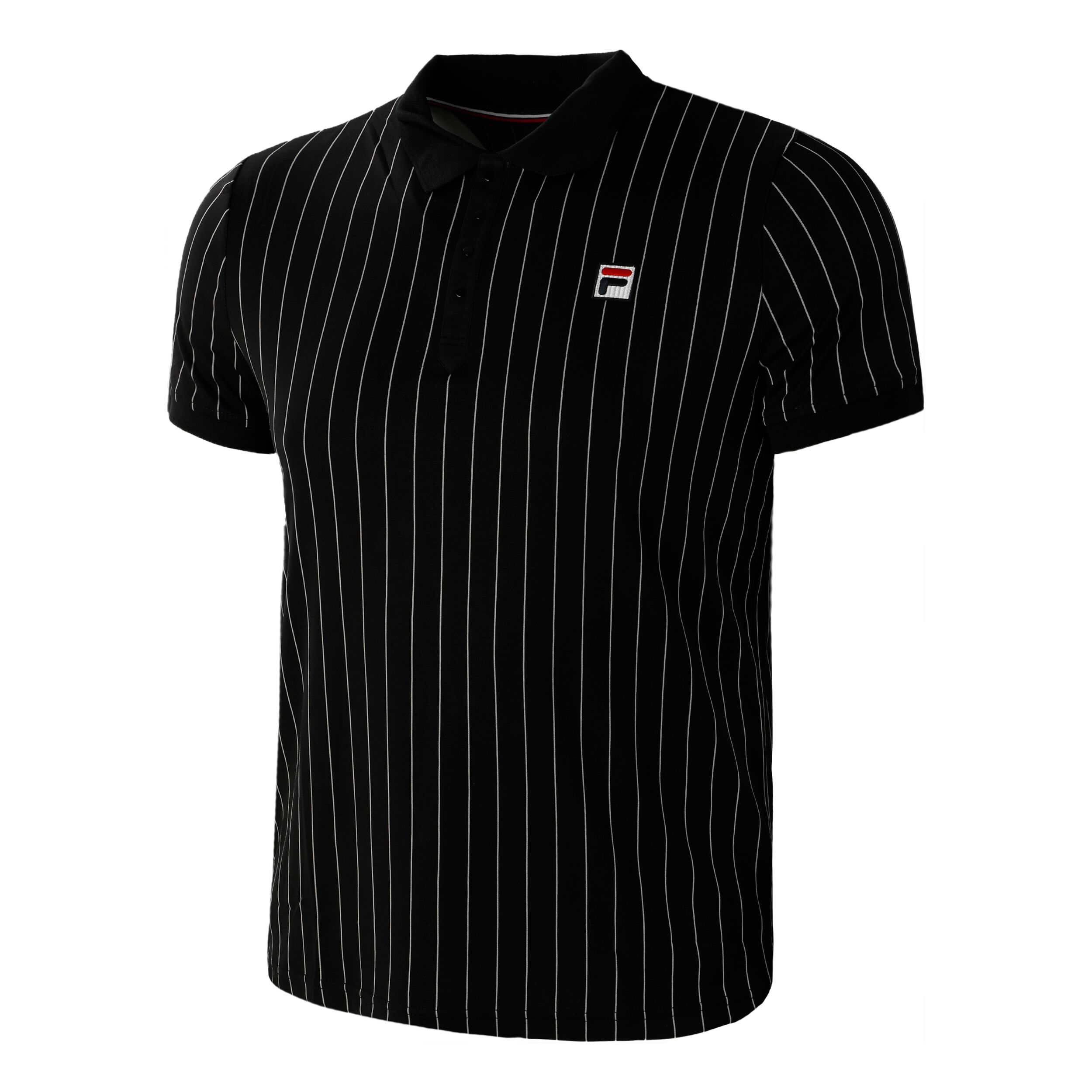 Buy Fila Stripes Polo Heren Zwart Wit online Tennis Point NL