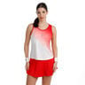 Crew Racerback Tanktop Dames-rood, wit