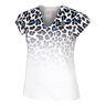 Leoparty Styles V-Neck T-shirt Dames-Wit,Zwart