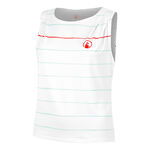 Quiet Please Kleding Quiet Please Wild Poach & Stripe Tanktop Dames-Wit,Turkoois