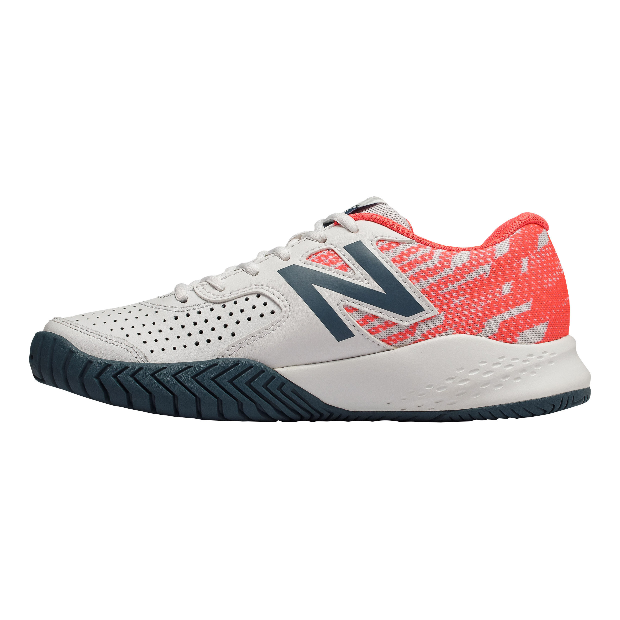 696 V3 Allcourt Schoen Dames Wit Oranje