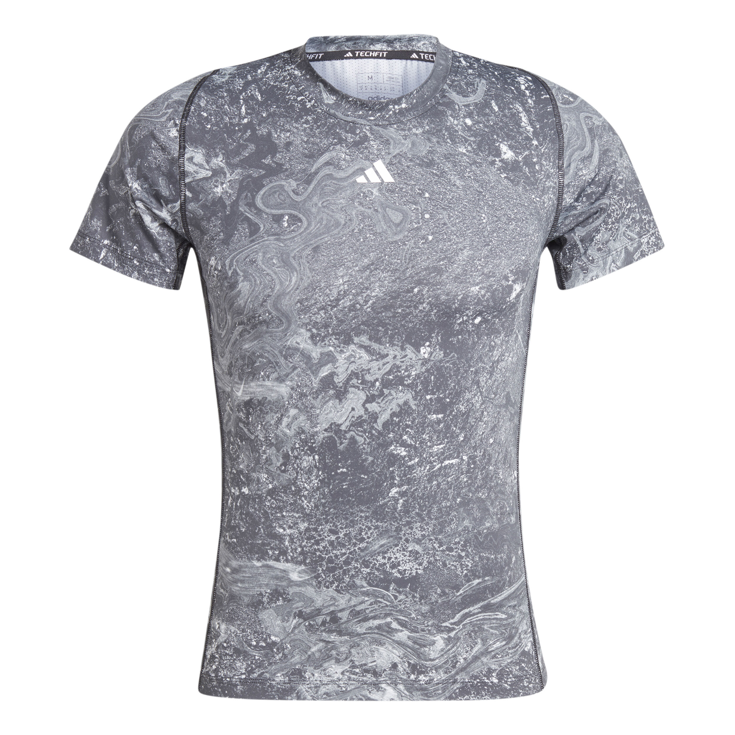 Buy adidas Tech Fit AOP T shirt Heren Grijs Veelkleurig online Tennis Point NL