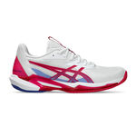 ASICS Tennisschoenen ASICS Solution Speed FF 3 Gravelschoen Dames-Wit,Berry