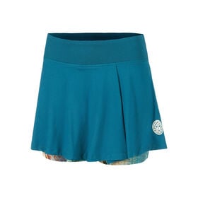 Afbeelding van Komodo Printed Wavy Rok Dames-Petrolblauw