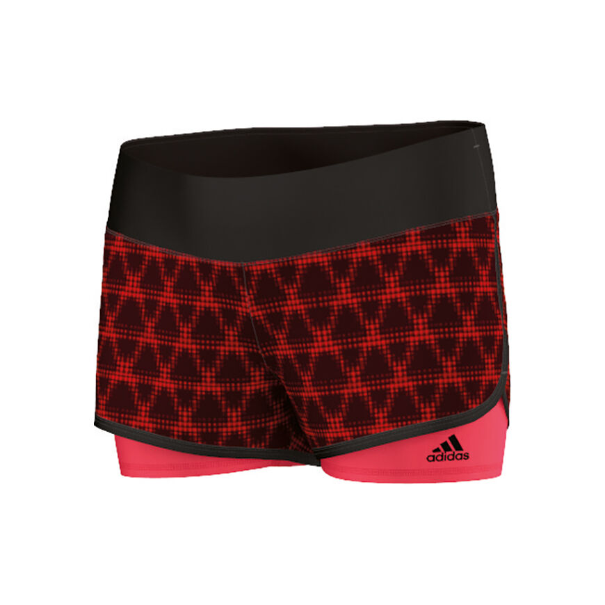 adidas Gym 2 In 1 Shorts Dames Zwart, Neonrood online adidas Gym 2 In 1 Shorts Dames Zwart, Neonrood online