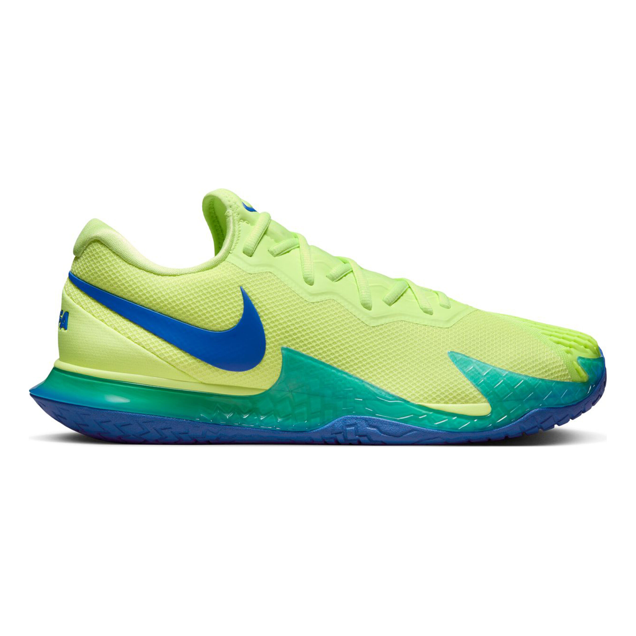 Zoom Vapor Cage 4 Rafa Allcourt Schoen Heren Limoen Blauw