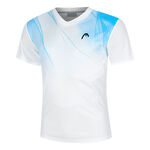 HEAD Kleding HEAD Topspin T-shirt Heren-Wit,Lichtblauw