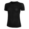Regular Hardloopshirt Dames-Zwart