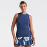 Rib Tanktop Dames-Donkerblauw