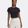 Rival Rib T-shirt Dames-Zwart