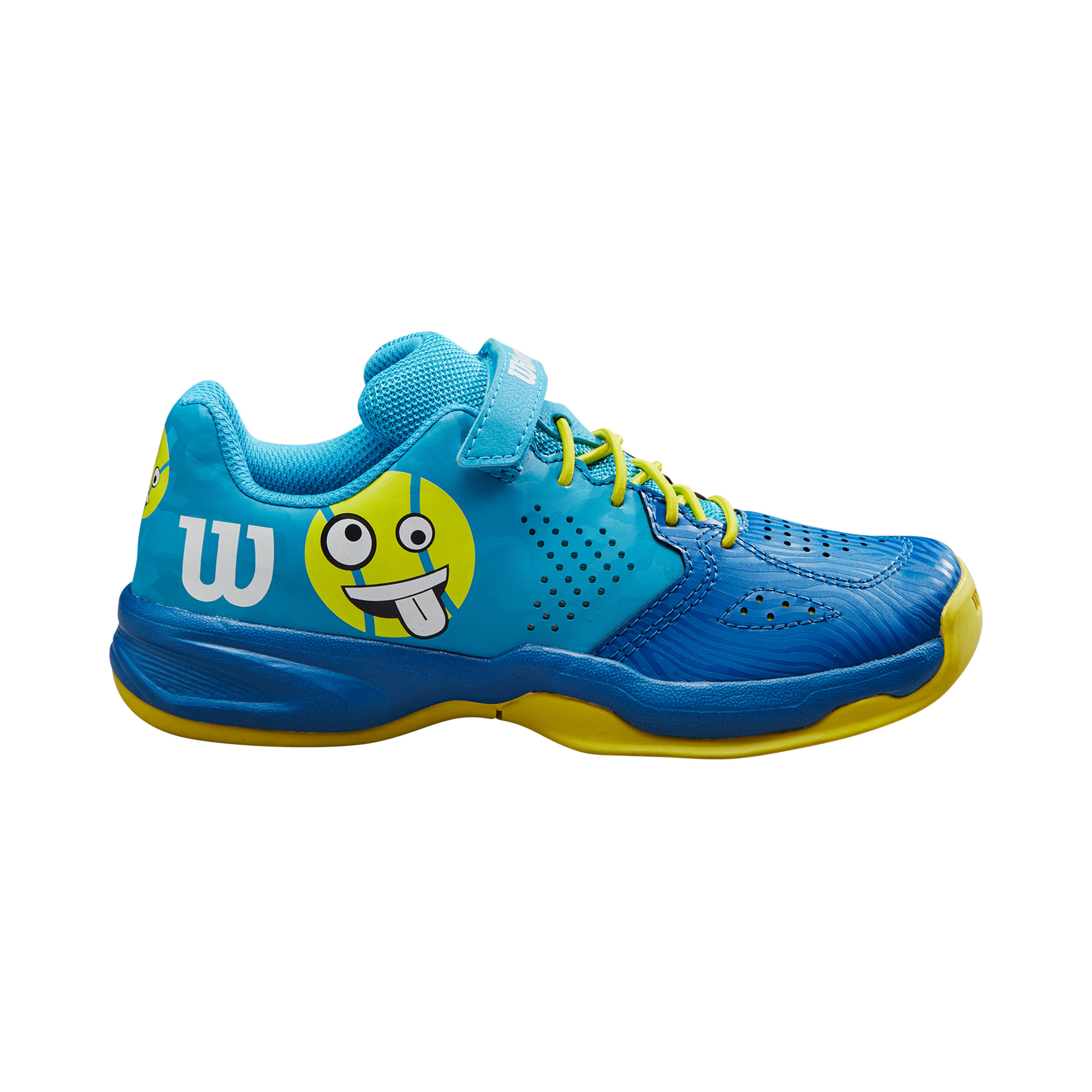 Buy Wilson Kaos EMO Allcourt Schoen Kinderen Blauw Geel online Tennis Point NL