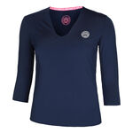 BIDI BADU Kleding BIDI BADU Crew V-Neck Longsleeve Dames-Donkerblauw