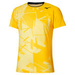 Mizuno Tenniskleding Mizuno Daybreakers Shadow Graphic T-shirt Heren-geel