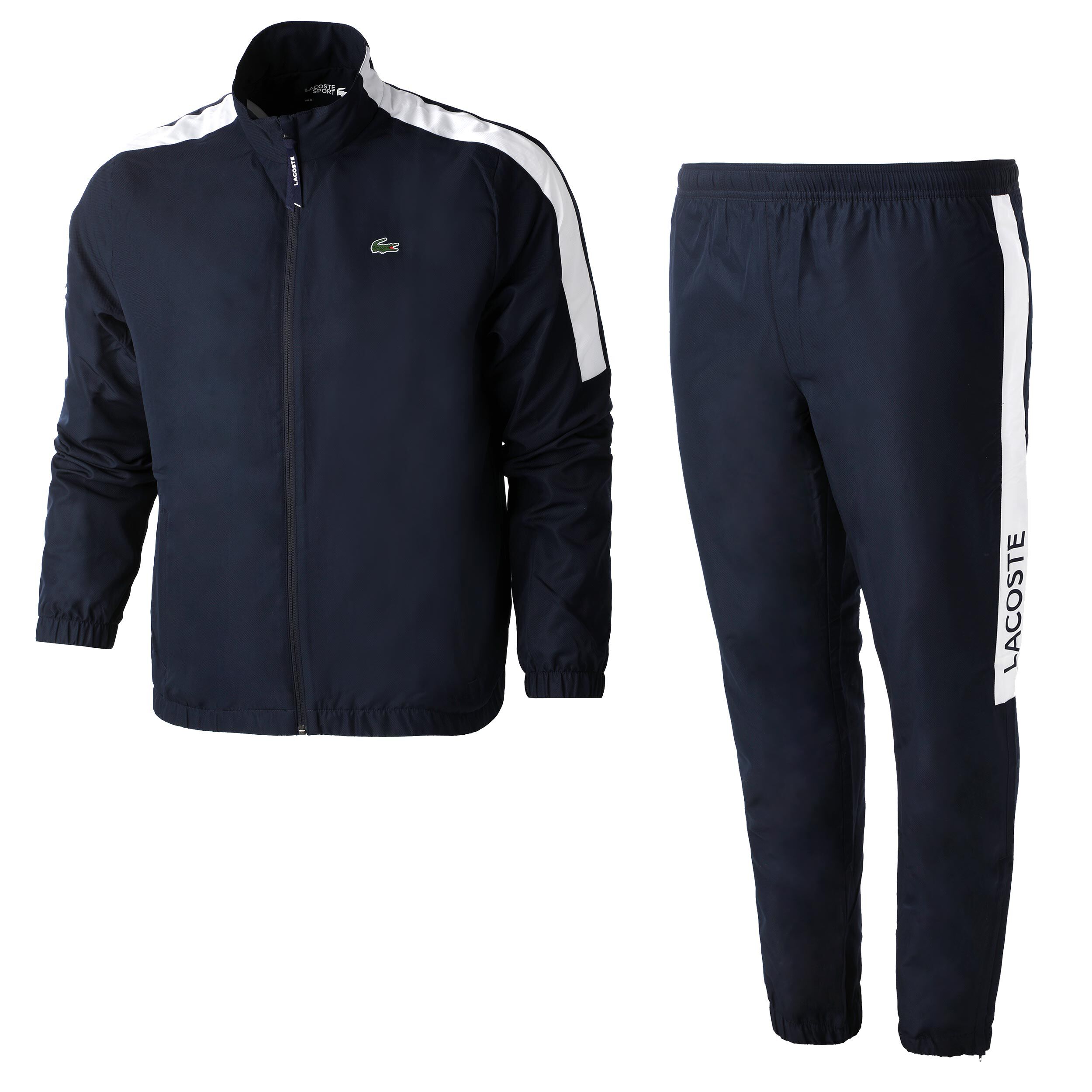 Lacoste trainingspak donkerblauw best sale