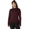 Road Winter Seamless Hardloopshirt Dames - donkerrood, 