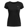 Heatgear T-shirt Dames - zwart, zilver