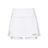Club Basic Long Rok Dames-Wit,Zilver