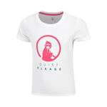 Quiet Please Kleding Quiet Please Create Baseline Logo T-shirt Meisjes-Wit,Pink