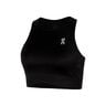 Court Crop Tanktop Dames-Zwart