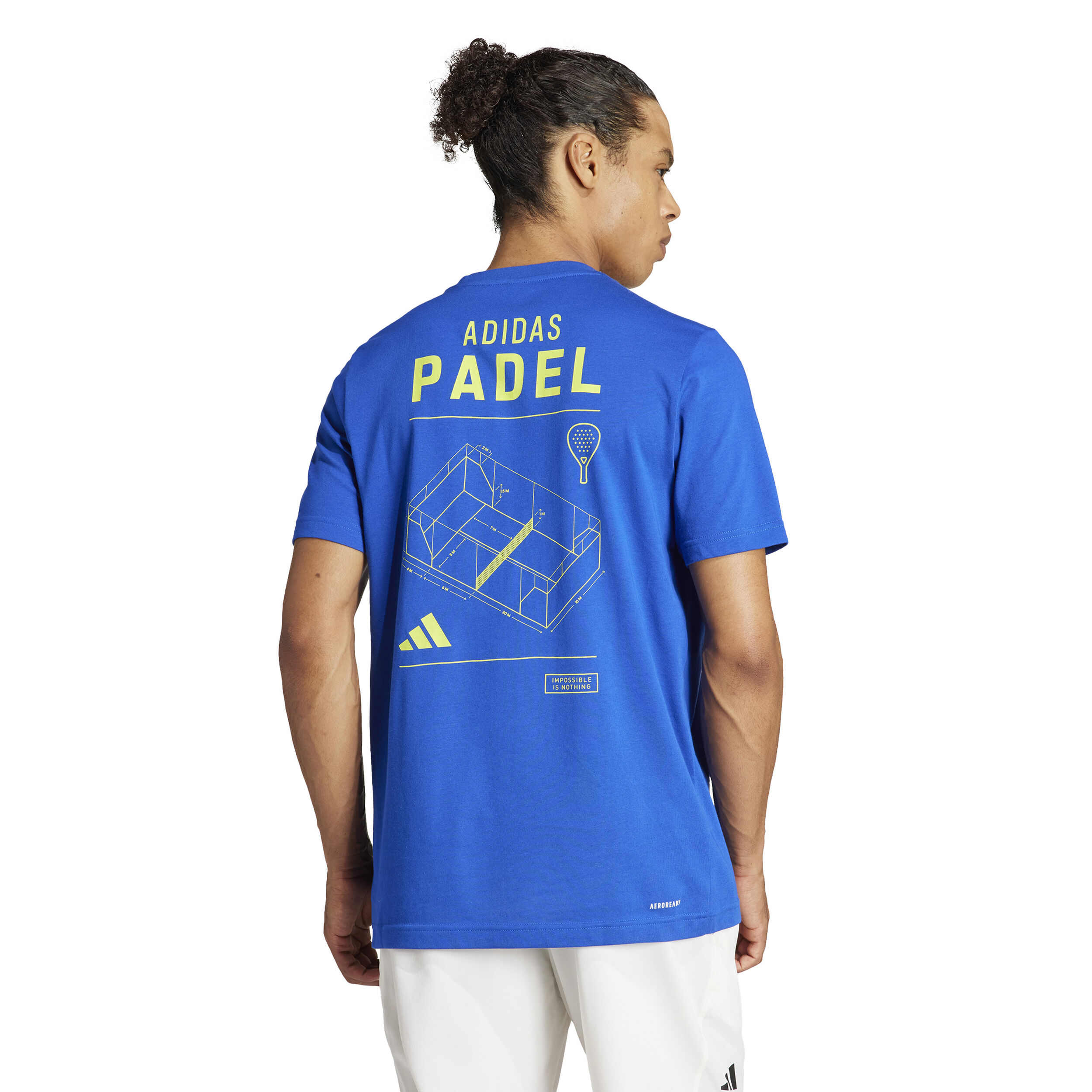 T shirt Heren Blauw Geel