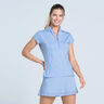 Swing Zip T-shirt Dames-Lichtblauw