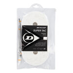 Dunlop Overgrips Dunlop Super Tac Verpakking 30 Stuks-Wit