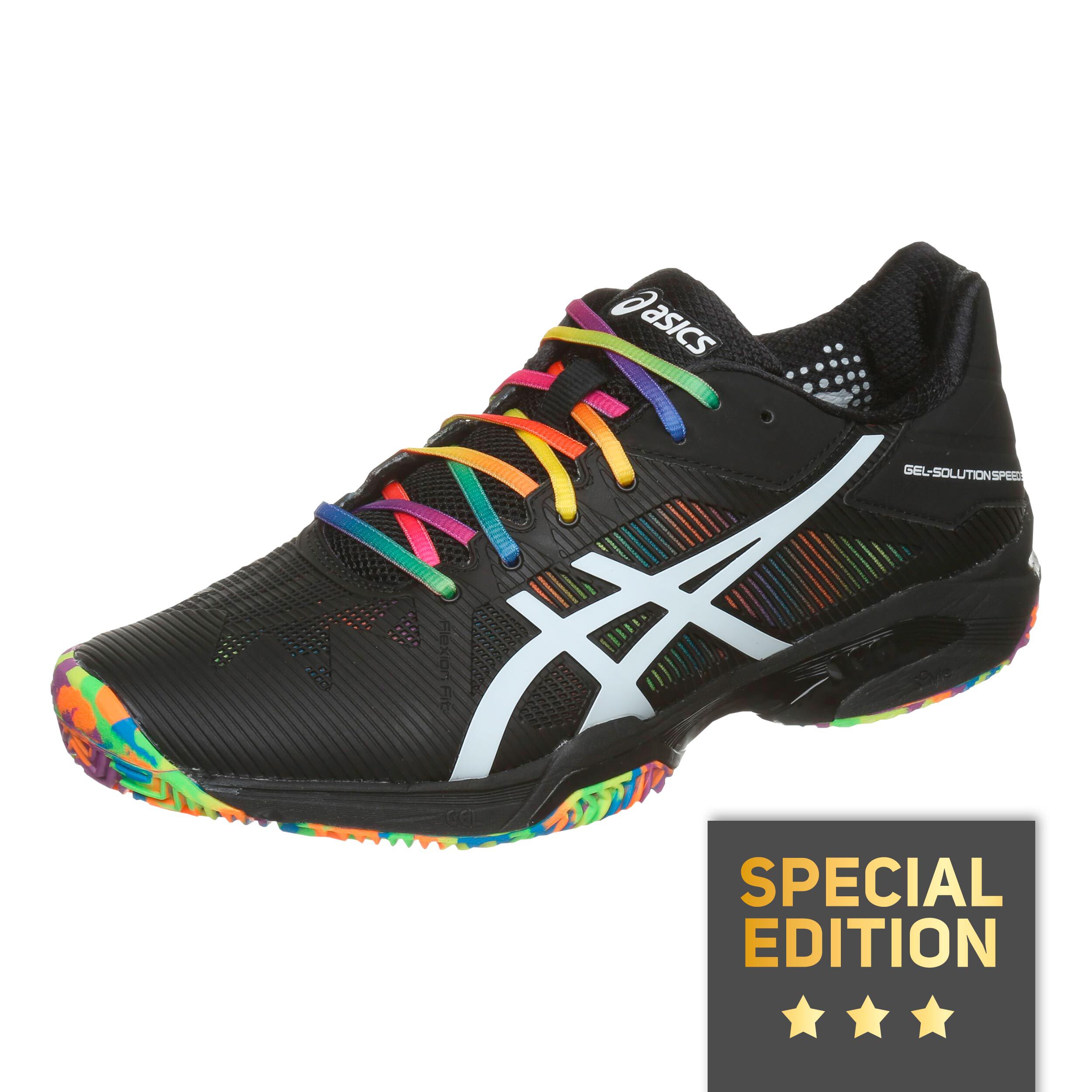 Buy ASICS Gel Solution Speed 3 Clay Gravelschoen Special Edition Heren Zwart Wit online Tennis Point NL