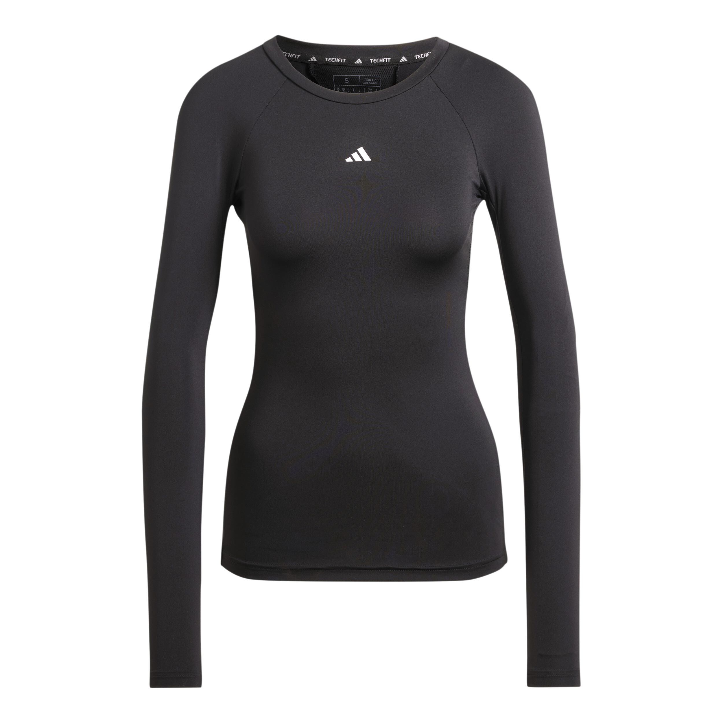 Buy adidas Tech Fit Longsleeve Dames Zwart online Tennis Point NL