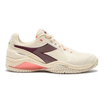 Diadora Tennisschoenen Diadora Blushield Torneo 3 Allcourt Schoen Dames-Wit,Donkerrood
