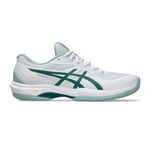 ASICS Tennisschoenen ASICS GAME FF/OC Gravelschoen Heren-wit, petrolblauw