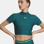 Under Armour T-shirt Under Armour HeatGear Crop T-shirt Dames-groen, groen