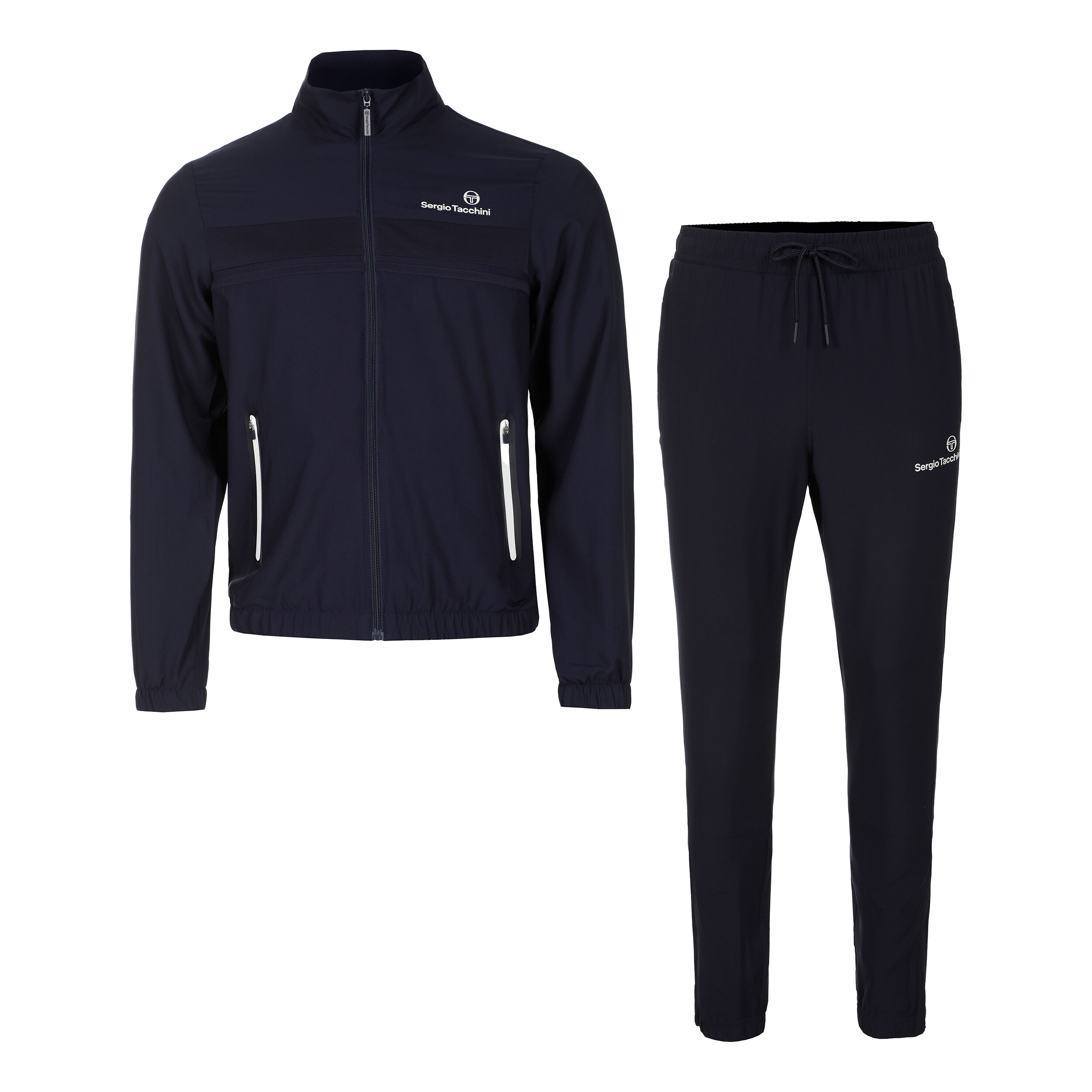Buy Sergio Tacchini Specchino Trainingspak Heren Donkerblauw Wit online Tennis Point NL
