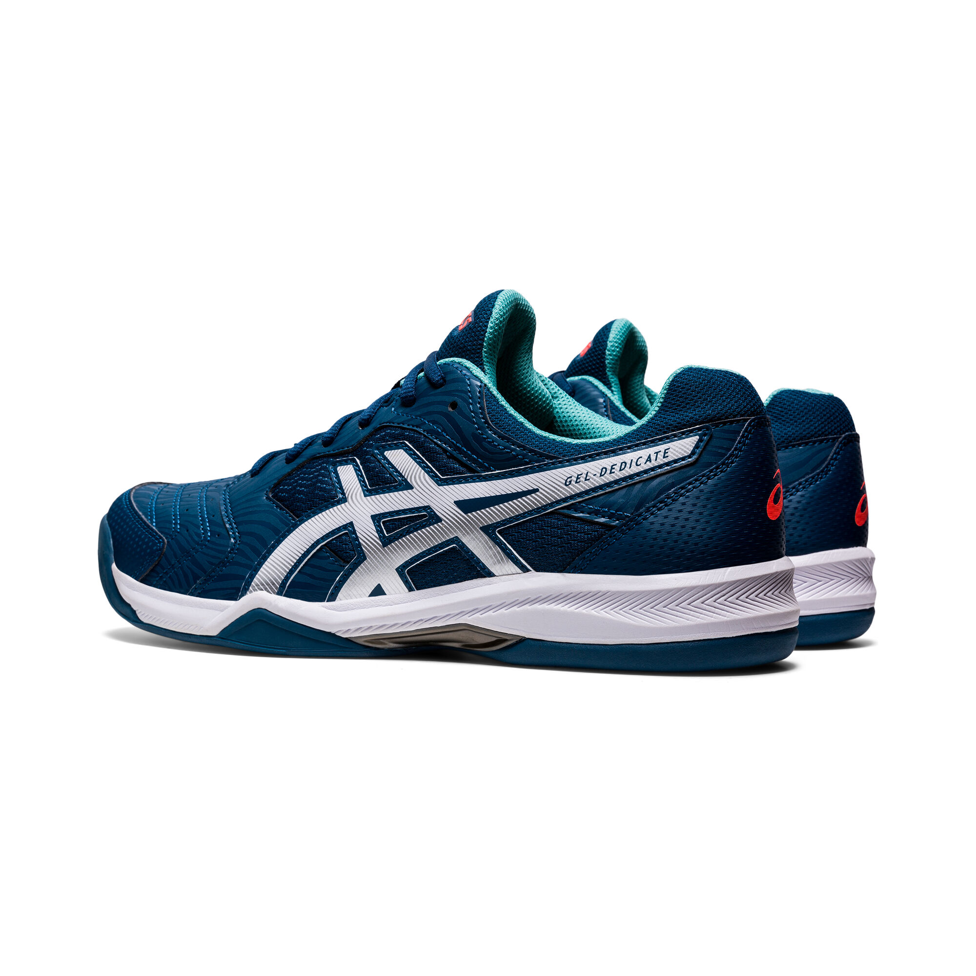 Asics Gel-Dedicate 6 Indoor Tennisschoen Tapijt Heren - Petrolblauw