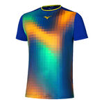 Mizuno Kleding Mizuno Frontier Shadow Graphic T-shirt Heren-Blauw